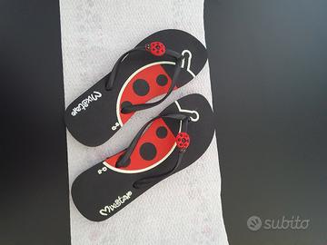 Infradito nere coccinella