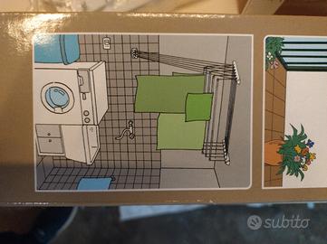 stendibiancheria da parete o soffitto 120 cm