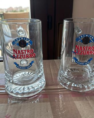 Boccali birra Nastro Azzurro Peroni originali