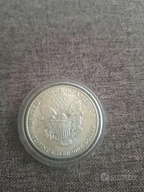 Moneta Silver Eagle 1991 ( argento 999) 1 oncia