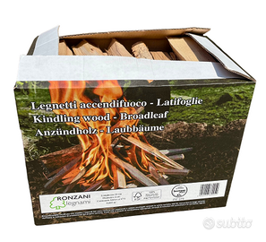 Legnetti Accendifuoco - Certificati FSC e Biomassp