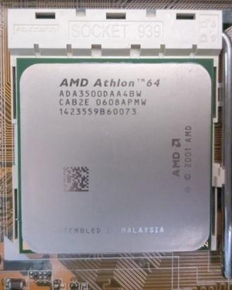 CPU AMD Athlon 64 3500+ con dissipatore e RAM