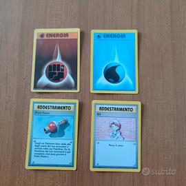 Lotto 4 Carte Pokémon Vintage - Bill + Poké Flauto