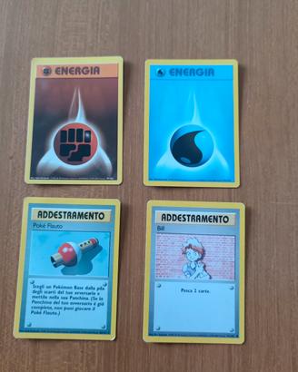 Lotto 4 Carte Pokémon Vintage - Bill + Poké Flauto