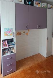 Mobile a ponte x cameretta viola betulla Conforama