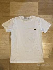 Maglietta Lacoste Bianca Cotone Tg S