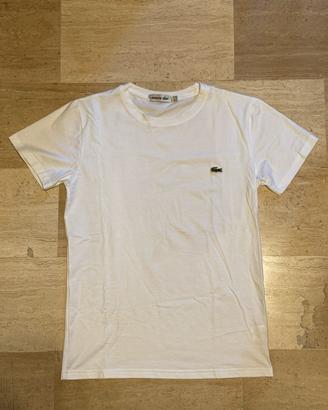 Maglietta Lacoste Bianca Cotone Tg S
