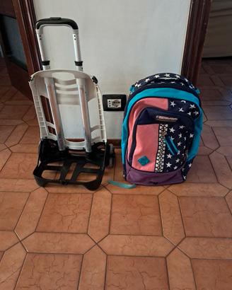 Zaino Scuola Seven con Carrello Trolley Staccabile