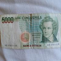 lire 5000 Bellini anno 1985