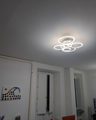 Plafoniera LED moderna 6 cerchi bianca soffitto
