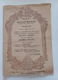 Teatro Augusteo Stagione 1926-27 RUDOLF SERKIN
