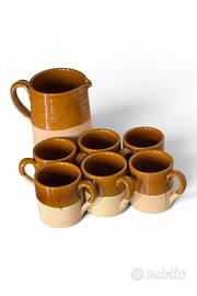 Servizio in terracotta smaltata