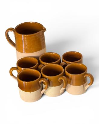 Servizio in terracotta smaltata