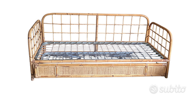 Divano letto in rattan