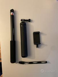 2 Selfie stick /pali allungabili per telefono/cam