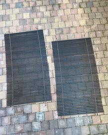 Coppia di tappeti in legno a listelli