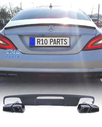 DIFFUSORE MERCEDES CLS C218 15-18 NERO OPACO + TER