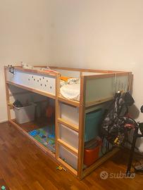 Letto a soppalco IKEA KURA con materasso -