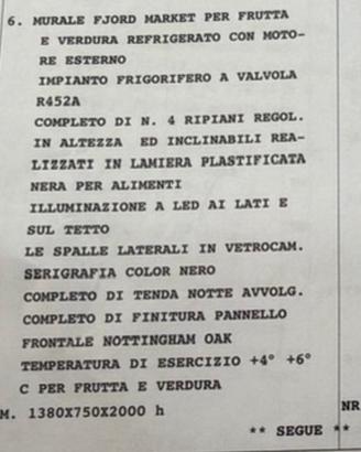 Frigorifero murale da negozio
