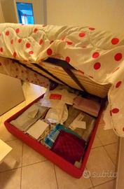Letto + materasso come nuovi, due piazze