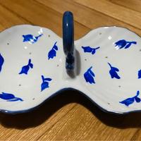 Ciotola doppia in porcellana