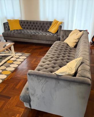 Divani capitonnè alcantara