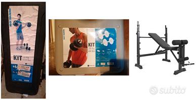 Panca fitness Domyos BM210 con accessori