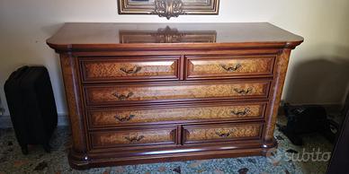 stanza da letto in radica di noce