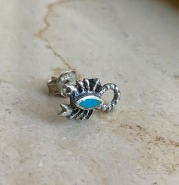 Orecchino vintage anni 90 scorpione argento 925