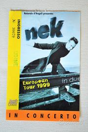 Biglietto originale concerto "nek" tour 1999