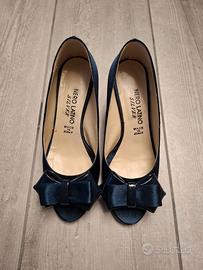 Scarpe Nero Latino Silver Colore Blu Numero 35
