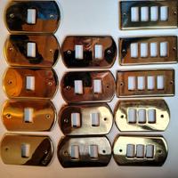 placche elettriche ottone lucido