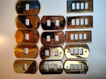 placche elettriche ottone lucido