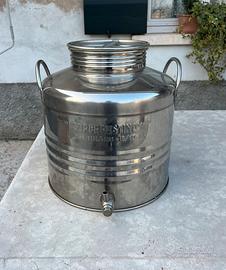 Fusto in acciaio per olio d’oliva 30 litri