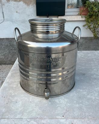 Fusto in acciaio per olio d’oliva 30 litri