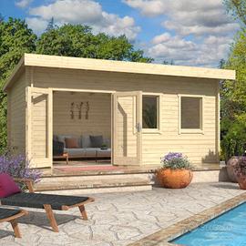 CASETTA DI LEGNO BORDEAUX 540X360x245h