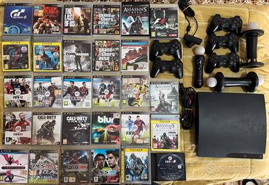 Lotto playstation 3 6 controller e 30 giochi