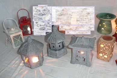 Portacandela essenze lumini lanterne varie