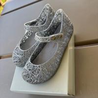 Ballerine argento con cinturino