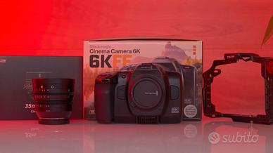 BMCC6K L Mount + Cine 35mm T2 + Cage Tilta – leggi