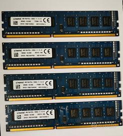 Memoria RAM 4x4GB DDR3 Kingston