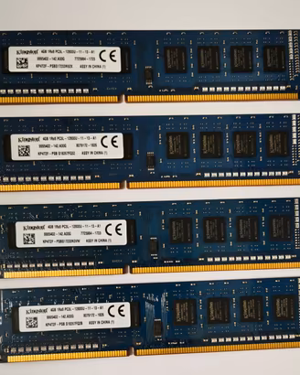 Memoria RAM 4x4GB DDR3 Kingston