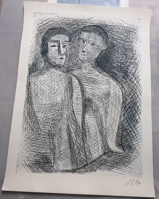 Sandro chia - litografia 114x160cm