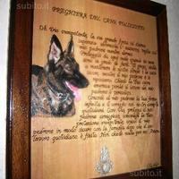 Quadro preghiera del cane poliziotto