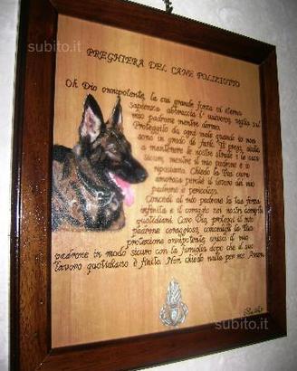 Quadro preghiera del cane poliziotto