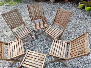 Sedie da giardino in tek