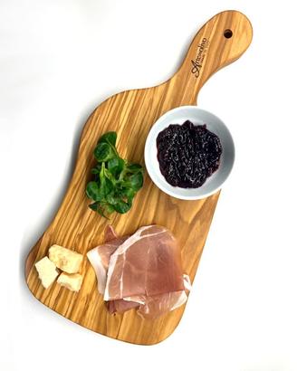 Tagliere collo d'oca in Legno di Olivo - S
