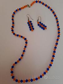 Collana e orecchini con perle