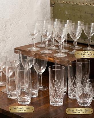 Collezione Curata di Cristalli e Vetri d'Epoca