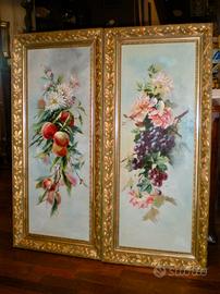 Pesche e uva- Pannelli decorativi Liberty